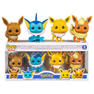 Funko Pop! Pokémon Eevee, Vaporeon, Jolteon, Flareon 4-Pack Vinyl Figures